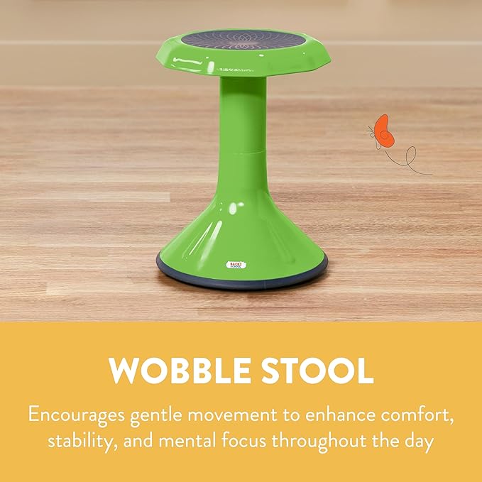 Wobble Stool, 18", Flexible Seating, Grassy Green