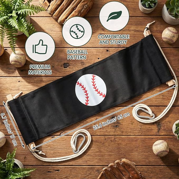 Gerrii Baseball Hanging Footrest Board Portable Foot Rest Baseball Mom Must Haves Black Canvas Pad with Metal Spring Clips Portable Step Pad for Dugout or Outdoor Field Fence