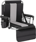 ALPHA CAMP Stadium Seat Chair for Bleachers with Back & Arm Rest