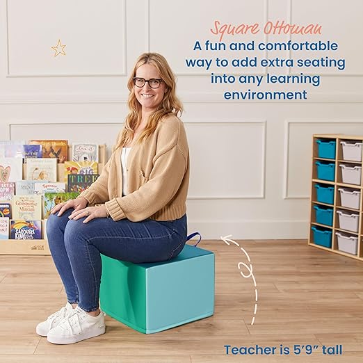 ECR4Kids SoftZone Adult Cozy Cube, Flexible Seating, Contemporary