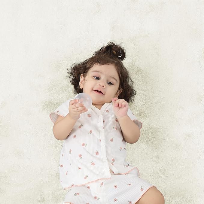 PAPAMAT 1.3" Thick Baby Floor Play Mat 50x50, Basic Padded Foam Mat for Tummy Time Crawling, Non Slip Cushioned for Babies Toddlers Infants Kids (Ivory)