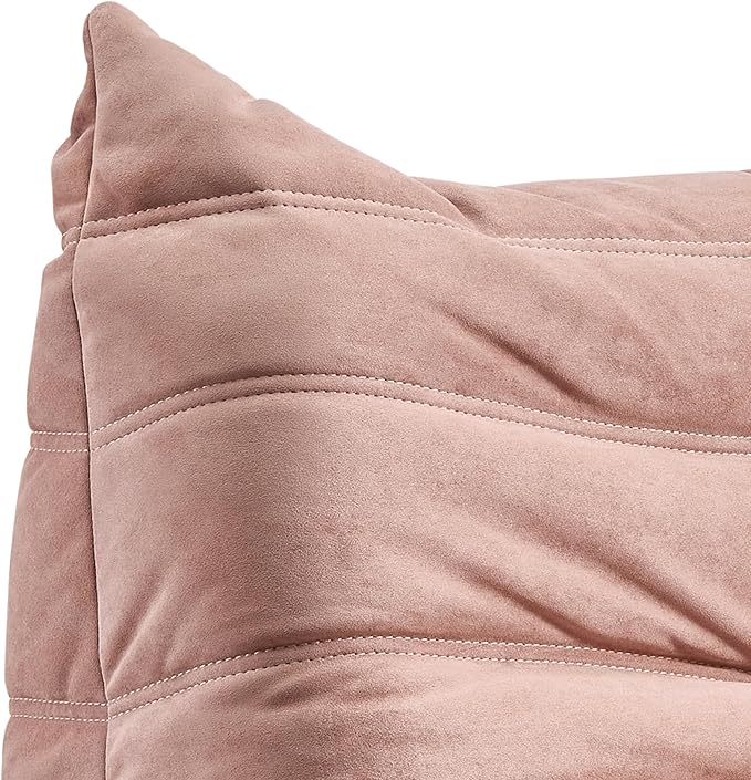 Bean Bag Chair - Corner Sofa, Fireside Chair Bean Bag Sofa Large Bean Bag Chair for Adults,Fireside Floor Couch for Living Room, Bedroom, Gaming & Office (Yellow, Single) (Pink, Single)