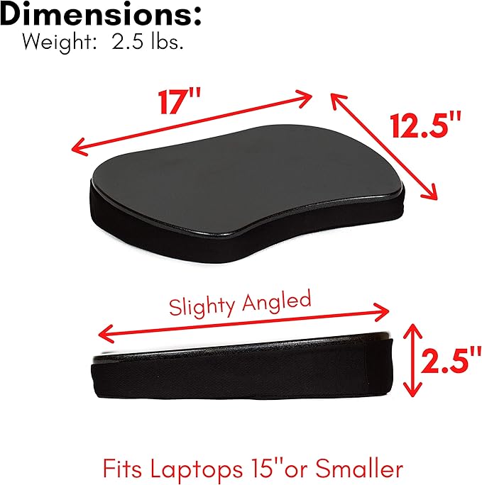 Sofia + Sam Mini Memory Foam Lap Desk Color: Black