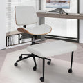 Azaeahom Ergonomic Cross Legged Office Chair with Wheels, Height Adjustable & 360°Swivel for Meditation, Desk & Yoga - Wide Criss Cross Design, Kneeling Chair - White