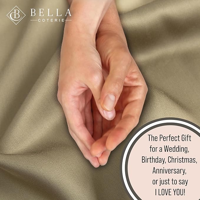 Bella Coterie 6 Piece Luxury Bamboo Viscose King Size Sheet Set | 100% Organically Grown | Cooling for Hot Sleepers | 18" Deep Pocket | Soft & Hypoallergenic | 4 Pillowcases [Olive]