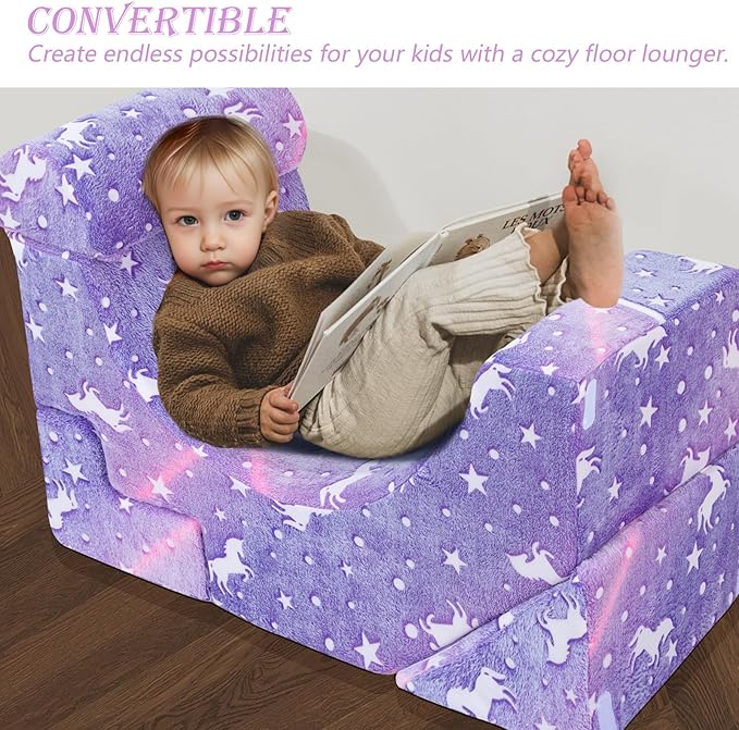 MeMoreCool Foam Climbing Toddler Couch, Modular Kids Sofa with Slide & Stair, Convertible Baby Couch for Playroom, Sectional Furniture for Crawling, Climbing, and Kids’ Play