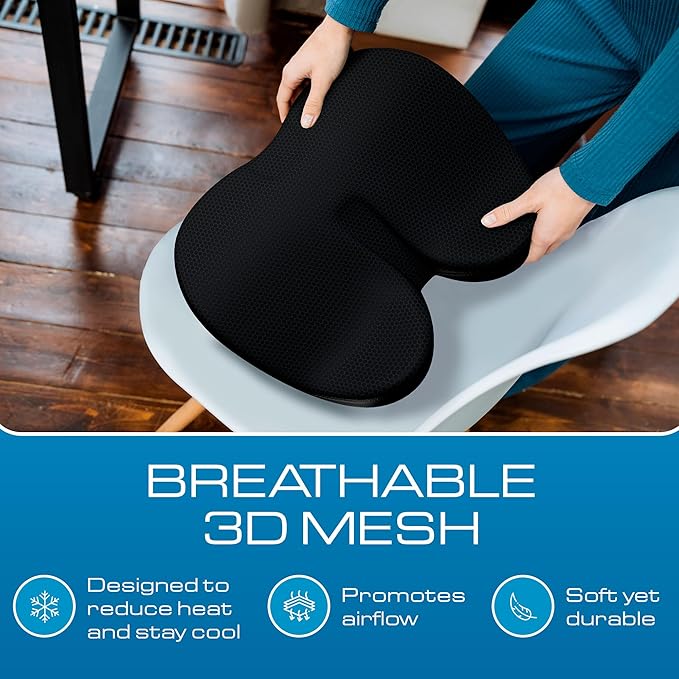 Kolbs, Seat Cushion, Stylish Plush Velvet Cover (Ergonomic)
