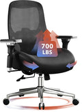 BOSMILLER 700lbs Big and Tall Office Chair with Wide Thick Seat Cushion for Sitting All Day,Ergonomic Mesh Desk Chair with Adjustable Lumbar Support and Headrest for Heavy People,4D Armrests