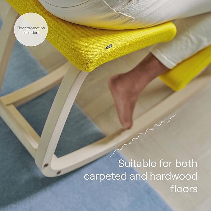 Varier Variable, The Original Kneeling Chair, Ergonomic Chair, Natural/Red, 10 Year Warranty, Design by Peter Opsvik