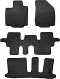 Car Floor Mats Custom Fit for 2014-2020 Infiniti QX60/2013-2020 Nissan Pathfinder/2013 Infiniti JX35 7 Passenger Black Rubber All Weather Protection Auto Floor Liners Heavy Duty Odorless