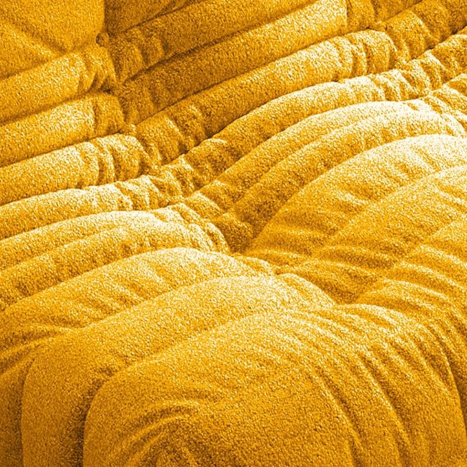 Selyteramy Bean Bag Chairs for Adults, Giant Bean Bag Chair Sofa with Memory Foam, Comfy Beanbag Loveseat Lazy Sofa for Living Room, Bedroom, Apartment, Yellow