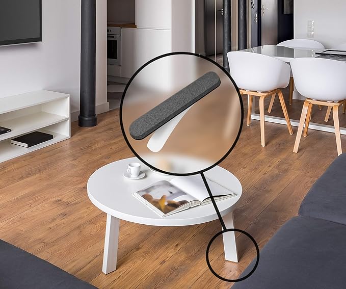 Slipstick Premium Wool Felt Furniture Pads/Floor Protector Variety Pack (37 Pieces) Self Stick Furniture Felt Protection Pads, Safe on All Hard Surfaces, Gray, CB171