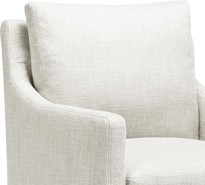 DUHOME Upholstered Dining Chair,Linen Accent Chair for Living Room,Single Sofa with 4 Casters,Upholstered Armchair for Bedroom Reading Waiting Kitchen Dining Room