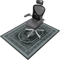 Mymeely Office Chair Rug for Hardwood Floor, 50"x60" Computer Gaming Mat, Low Pile Desk Chair Mat for Rolling Chairs, Floor Protector Rug Hard Floors, Anti-Slip Wood/Tile Protection Mat
