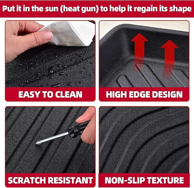 Naibeve Floor Mats for 2024 2025 2026 Honda Prologue/Chevrolet Blazer EV - All Weather Custom for Honda Prologue Floor Mats Trunk mat Backrest Mats Interior Accessories