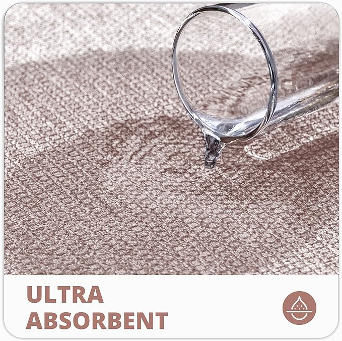 Bosap Bath Mat,Ultra Thin Bathroom Rugs,Rubber Bath Mats for Bathroom,No Slip Bath Rugs,Quick Dry,Machine Washable,Low Pile,Absorbent,Shower Outside,Sink,Home Decor Accessories.Beige,2'x3'(24x36inch)
