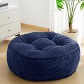 8" Washable Floor Pillow Cushion for Adults, Meditation Cushion Pillow, Large Round Floor Sitting, Removable Tufted Corduroy Cover, for Tatami Living Room or Yoga, 22x22 Inch, Machine Washable