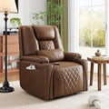 Power Lift Recliner Chair, Easy Lift Assist for Elderly, 3-Position Recline, Storage Pockets & Cup Holders, USB Charging Ports, Remote Control Operation, Living Room or Bedroom Comfort, Brown