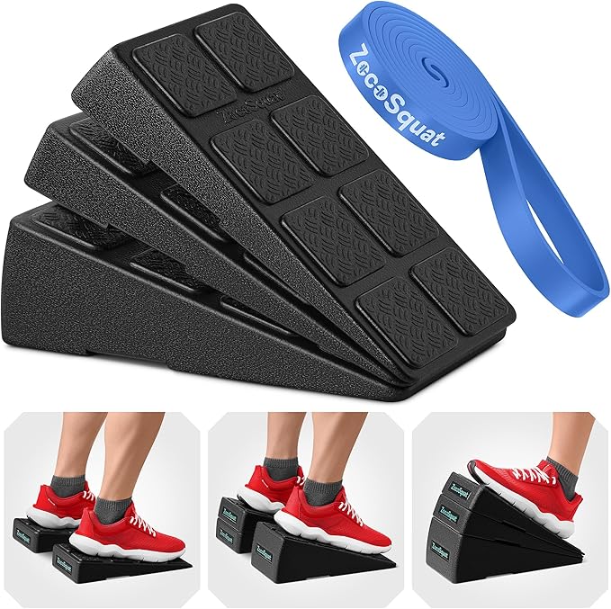 Squat Wedge - Squat Wedge Block 960 LBS Capacity - Slant Board for Calf Stretching with 5 Adjustable Angles - Calf Stretcher Slant Board - Yoga Blocks - EPP Material for Ankle Mobility & Physical Therapy