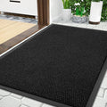 Yimobra Doormat Outdoor Indoor Entrance 36 x 24, All-Season All-Weather Front Door Mat, 100% Waterproof Welcome Matt for Floor Garage Outside Entry, Stain and Fade Resistant,Black