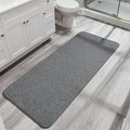 Bosap Bath Mat,Ultra Thin Bathroom Runner Rugs,Large Bath Mats for Bathroom,Quick Dry,Non-Slip,Machine Washable,Low Pile,Bath Rug,Shower Outside,Sink,Home Decor Accessories.Dark Grey,3'x5'(36x60inch)