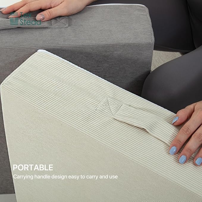 28 inches Meditation Floor Pillow Square Large Floor Cushions for Adults, Thick Memory Foam Seat Cushions for Yoga, Living Room, Sofa, Tatami, Bay Window Beige