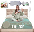 Earth Grounding Sheets Full Size with 12% Silver Fiber & 4% Silk & 84% Cotton - Green - SGS Quality Certified Grounded Well Bed Sheet - Conductive Fitted Sheet for Better Sleep