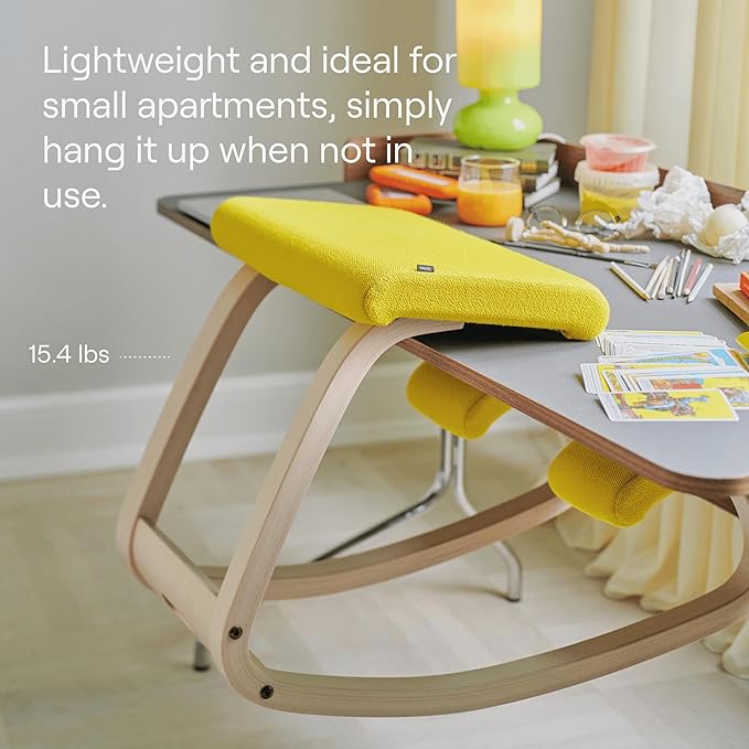 Varier Variable Natural/Grey Ergonomic Office Kneeling Chair – Active Sitting, Rocking Seat for Home, Study & Posture Support – 10 Year Quality Guarantee