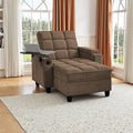 oaaktu Single Modern Comfy Upholstered Chaise Lounge Sofa Chair with Rotating Side Table,Storage,Pillow,USB Charging Ports and Adjustable Backrest Perfect for Living Room, Small Spaces (Coffee)