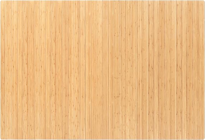 Anji Mountain Office Chairmat Thickest & Sturdy Bamboo Chairmats Highly Premium Quality Anti-Slip Heavy Duty for Multi-Purpose Hardwood Floor Office & Home Floor Protector Office Chair mat-5mm Thick
