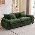 Oprisen 86" Modular Sectional Sofa, Comfy Cloud Couch Sectional Sofa, Chenille Sofa Sleeper Deep Seat Sofa with Throw Pillows for Living Room (Green, 86"- Loveseat)