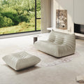 Bean Bag Chair for Adults, Fireside Chair Lazy Floor Sofa, Modern PU Faux Leather Caterpillar Sofa Couch, Armless Foam Lounger Tatami Recliner Bean Bag Couch for Living Room Bedroom Dorm Office