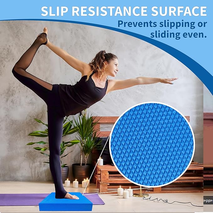 OiZenhio Professional Foam Balance Pad, Large Balance Pads for Physical Therapy, Foam Balance Board for Rehabilitation Stability Workout Knee and Ankle Exercise Strength Training