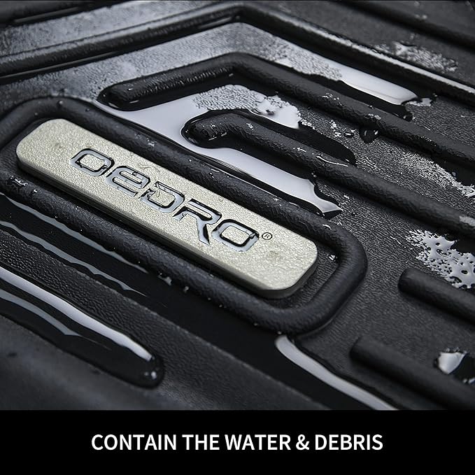 OEDRO Floor Mats Fits for 2017-2026 Ford F-250/F-350 Super Duty Crew Cab with 1st Row Bench Seat, with Under Storage Box, Custom Fit Black TPE All-Weather Protection Floor Liners