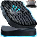Anzeng Gel Seat Cushion for Long Sitting, Gel Cushion for Pressure Relief, Soft & Breathable, Chair Cushion for Office Chair, Car, Wheelchair, Seat Cushion with Non-Slip Black Cover