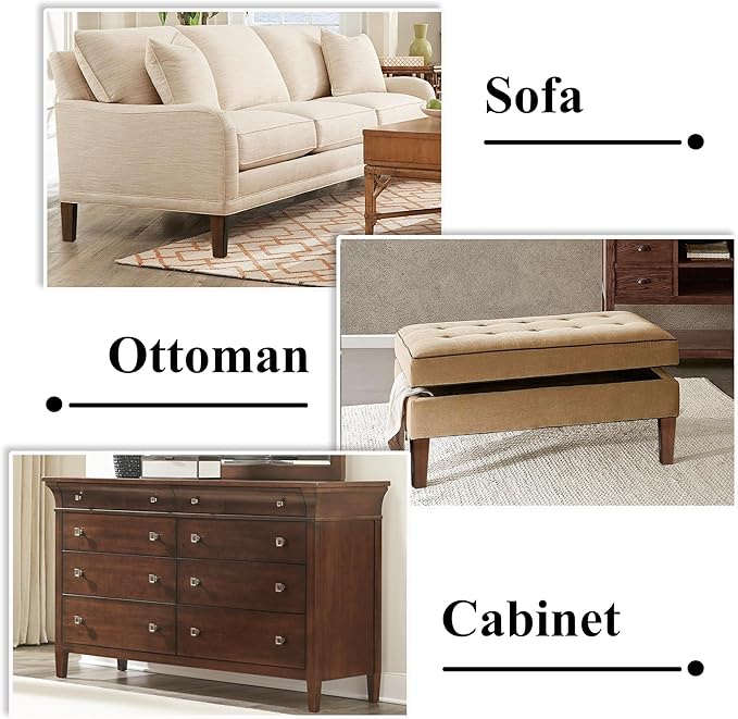 AORYVIC Wood Furniture Legs 8 inch Sofa Legs Set of 4 Square Replacement Legs Brown for MCM Ottoman Armchair Recliner Coffee Table Dresser