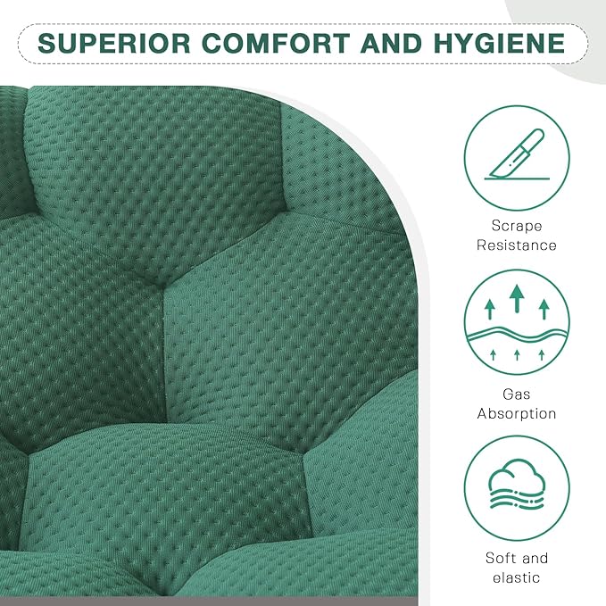 WJShome Bubble Couch,49.21'' Single Sofa,Mesh Fabric Lazy Floor Sofa, 3D Honeycomb Shape Curved Couch for Living Room, Office, Apartment (Green, 48.43" D)