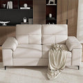 Upvilla 71.25" Modern Sofa Couch for Living Room, Deep Seat Sofas with 8”Cushion, Comfy 2-Seater Chenille Loveseat with Convertible Armrest, Removable Sofa Cover, High Leg (Beige)