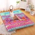 DELADOLA Japanese Floor Mattress,Thicken Japanese Floor Sleeping Pad Foldable,Roll Up Tatami Mat Easy to Store and Portable,Futon Mattress Suitable for Camping and Guest Room (B, Queen (80" X 60"))