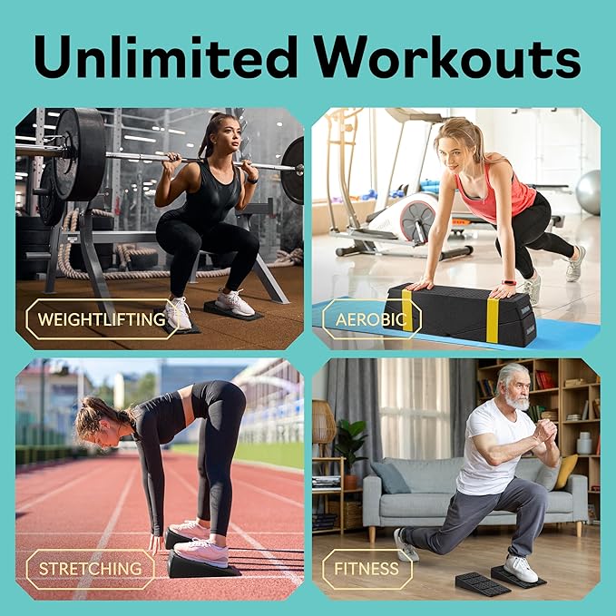 Squat Wedge - Squat Wedge Block 960 LBS Capacity - Slant Board for Calf Stretching with 5 Adjustable Angles - Calf Stretcher Slant Board - Yoga Blocks - EPP Material for Ankle Mobility & Physical Therapy