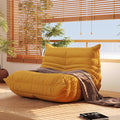 Bean Bag Chair, Fireside Chair, Large Bean Bag Chair for Adults, Bean Bag Chairs for Teens with High-Resilience Foam, Non-Slip Base Floor Lounge Sofa,Living Room (Yellow, Single)