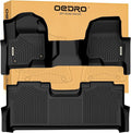 OEDRO Floor Mats Fits for 2017-2026 Ford F-250/F-350 Super Duty Crew Cab with 1st Row Bench Seat, with Under Storage Box, Custom Fit Black TPE All-Weather Protection Floor Liners