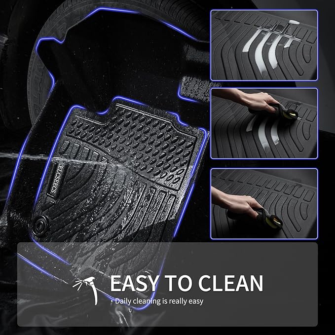 KELCSEECS® Floor Mats & Cargo Liner Custom for Mazda CX-5 2013 2014 2015 2016,All Weather Protection Anti-Slip TPE Floor Liners Full Set Mazda CX5 Accessories Black