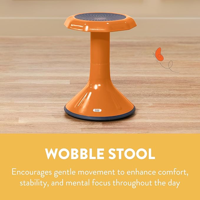 Wobble Stool, 18", Flexible Seating, Orange