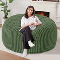 Homguava 4 FT Bean Bag Chair,4' Big Bean Bag,Large Bean Bag Chairs for Adults with Memory Foam Filled,Comfy Beanbag Chairs Soft Bean Bag Sofa with Dutch Corded Plush Cover-Green
