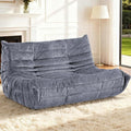 HABUTWAY Bean Bag Chair, Giant Bean Bag Chairs for Adults, Loveseat Fireside Chair, 2 Seater Lazy Bean Bag Sofa Memory Foam Couch for Living Room, Bedroom, Office (Grey)