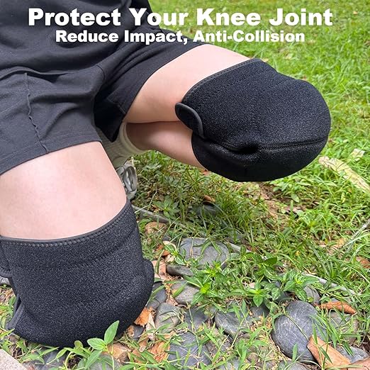 Work Knee Pads for Men Women, Soft Gardening Kneeling Pad with Thick Foam for Cleaning Weeding, Safety Knee Protector for Tactical Mechanic Yard Concrete Floor, Waterproof Knee Cushion, Black M (1 Pair)