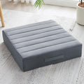 JKMAX 22 inches Floor Pillow for Adults - Large Meditation Cushion with Thick Foam & Soft Tufted Cover - Premium Outdoor Square Floor Cushion Seat - Yoga Pillows for Sitting On Floor - Dark Gray