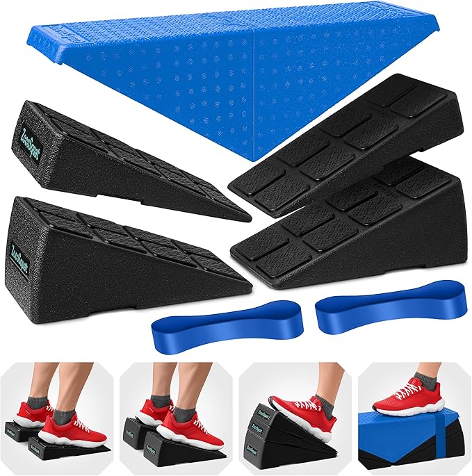 Squat Wedge - Squat Wedge Block 960 LBS Capacity - Slant Board for Calf Stretching with 5 Adjustable Angles - Calf Stretcher Slant Board - Yoga Blocks - EPP Material for Ankle Mobility & Physical Therapy