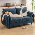 Rexulqo 73'' Loveseat Sofa with All Seats Storage, Modular Sectional Couch with Deep Seat,Oversized Comfy Couch with 7.8'' Cushion,Large Sofa for Living Room,Bedroom,Velet,Blue